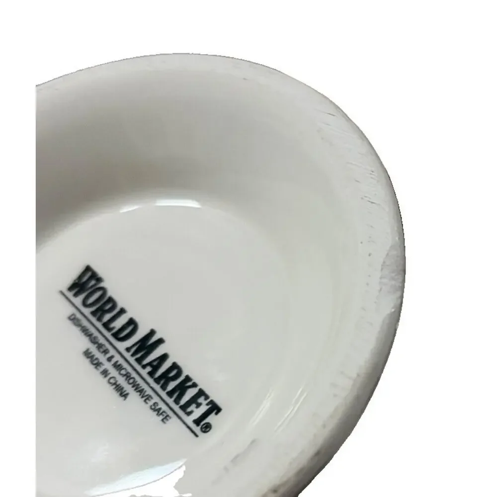 World Market Floral Pedestal Bowl Small